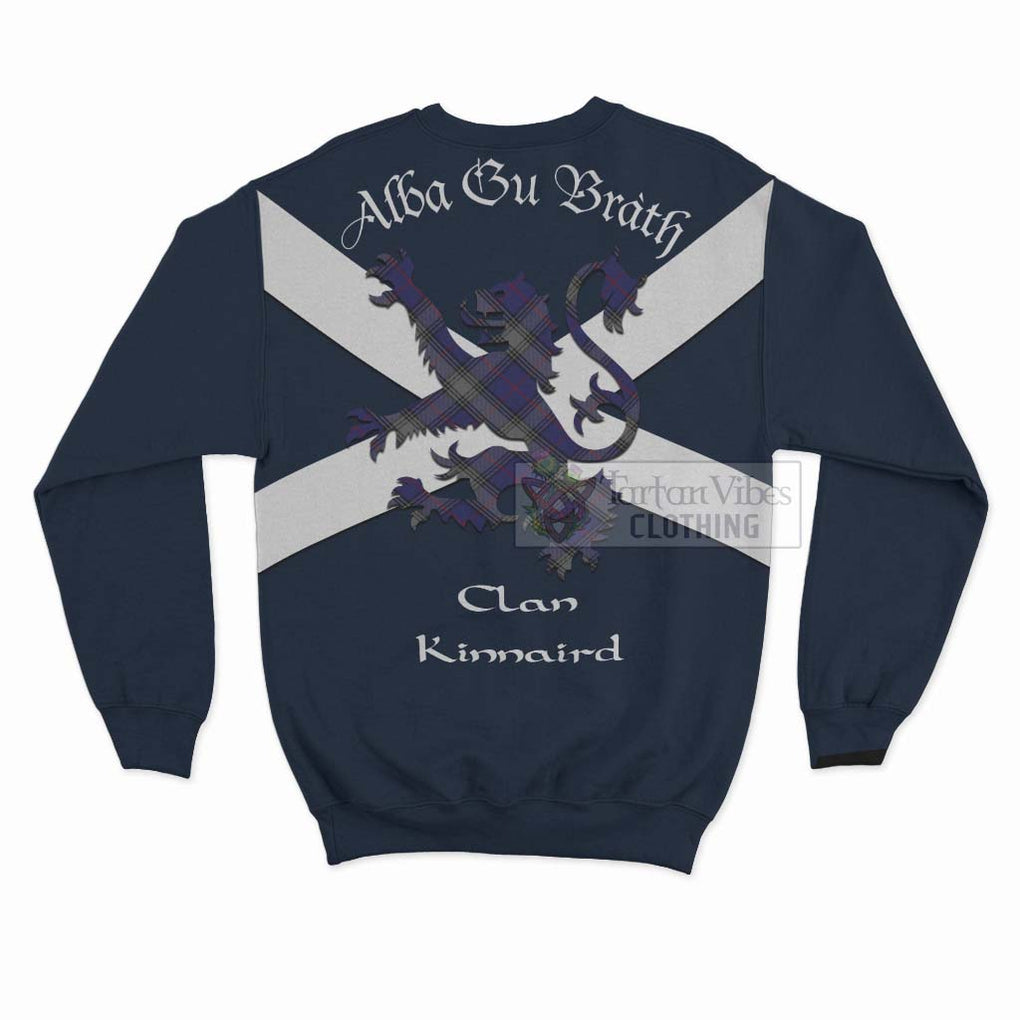 Tartan Vibes Clothing Kinnaird Tartan Lion Rampant Sweatshirt – Proudly Display Your Heritage with Alba Gu Brath and Clan Name