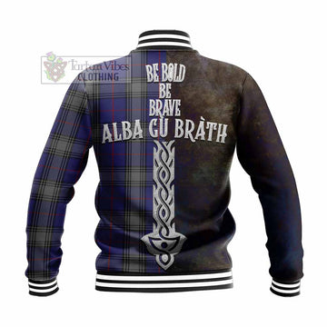 Kinnaird Tartan Family Crest Baseball Jacket Alba Gu Brath Be Brave Lion Ancient Style