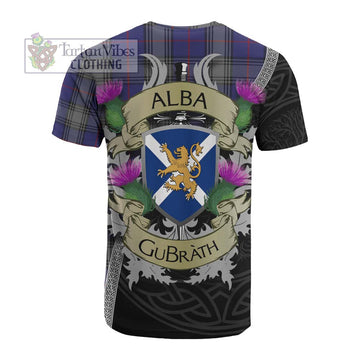 Tartan Vibes Clothing Kinnaird Tartan Family Crest Cotton T-shirt Lion Rampant Royal Thistle Shield Celtic Inspired