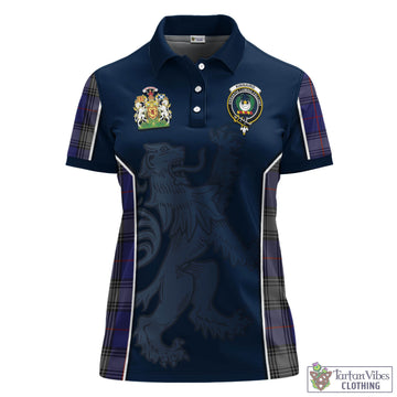 Kinnaird Tartan Women's Polo Shirt with Family Crest and Lion Rampant Vibes Sport Style - Tartan Vibes Clothing