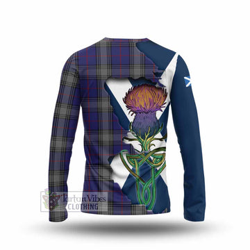 Kinnaird Tartan Family Crest Long Sleeve T-Shirt Scottish Thistle Celtic Inspired