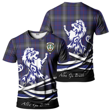 Kinnaird Tartan T-Shirt with Alba Gu Brath Regal Lion Emblem