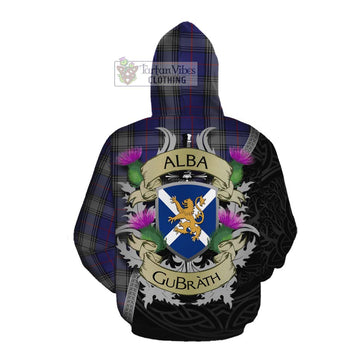 Tartan Vibes Clothing Kinnaird Tartan Family Crest Cotton Hoodie Lion Rampant Royal Thistle Shield Celtic Inspired