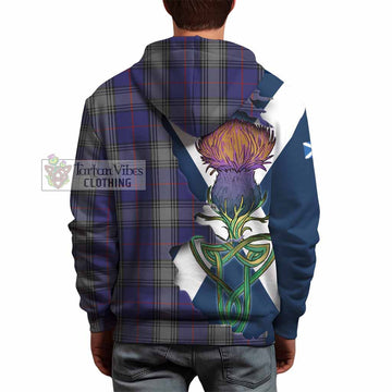 Kinnaird Tartan Family Crest Hoodie Scottish Thistle Celtic Inspired