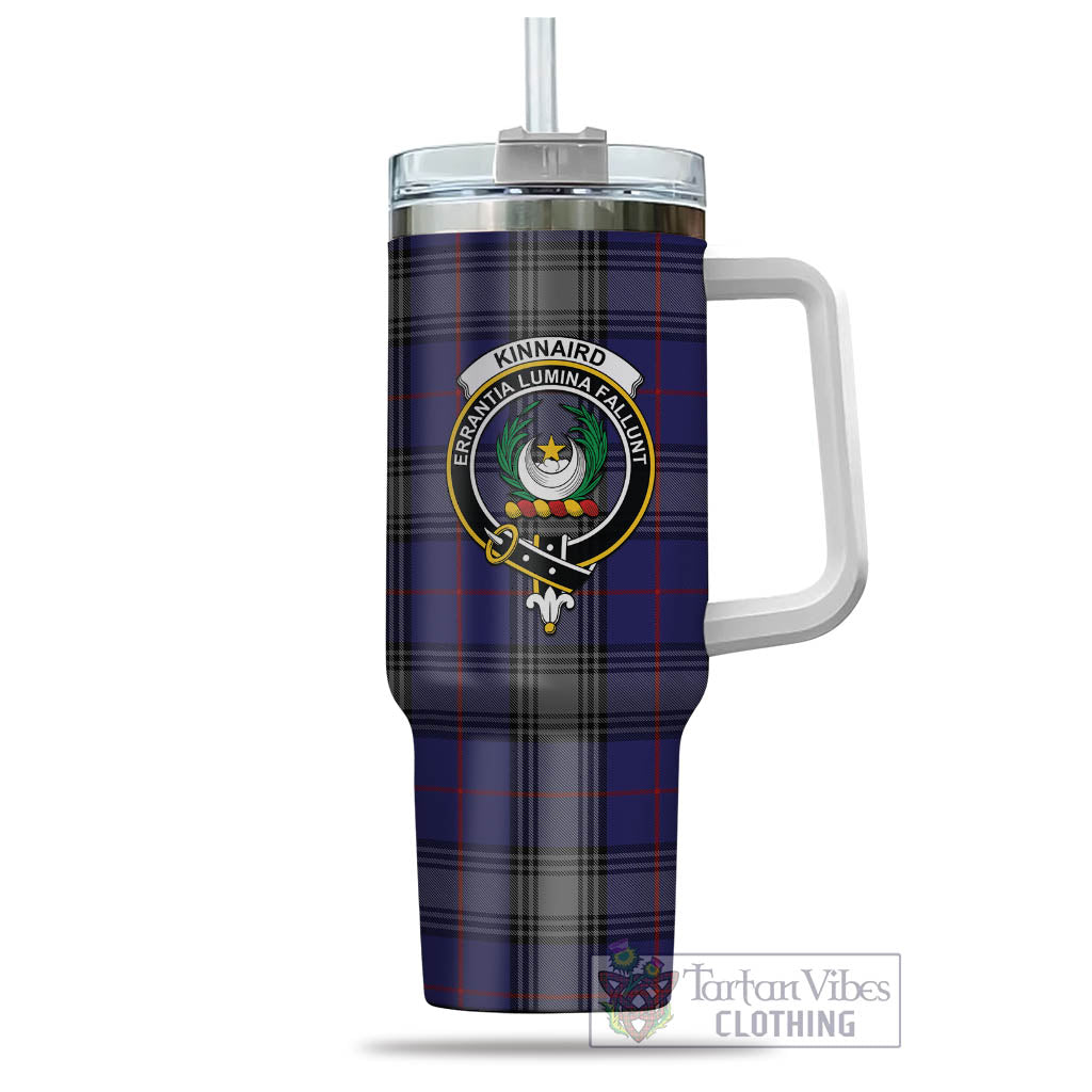 Tartan Vibes Clothing Kinnaird Tartan and Family Crest Tumbler with Handle