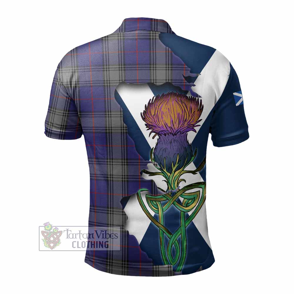 Tartan Vibes Clothing Kinnaird Tartan Family Crest Polo Shirt Scottish Thistle Celtic Inspired