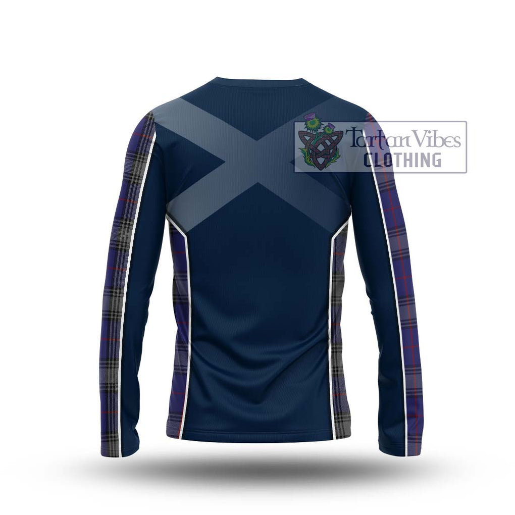 Kinnaird Tartan Long Sleeve T-Shirt with Family Crest and Lion Rampant Vibes Sport Style - Tartan Vibes Clothing