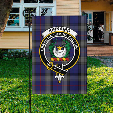 Kinnaird Tartan Garden Flag with Family Crest