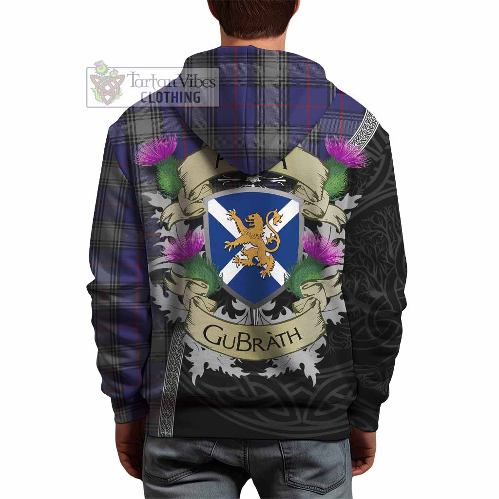 Tartan Vibes Clothing Kinnaird Tartan Family Crest Hoodie Lion Rampant Royal Thistle Shield Celtic Inspired