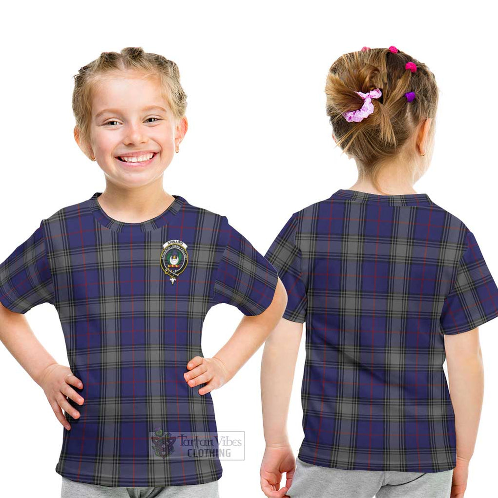Kinnaird Tartan Kid T-Shirt with Family Crest - Tartanvibesclothing Shop