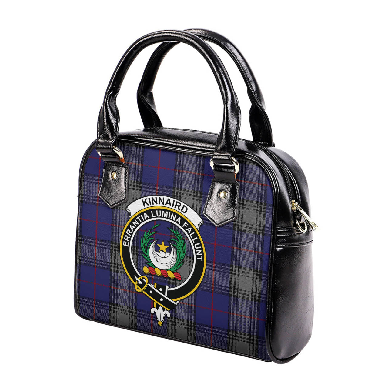 Kinnaird Tartan Shoulder Handbags with Family Crest - Tartanvibesclothing
