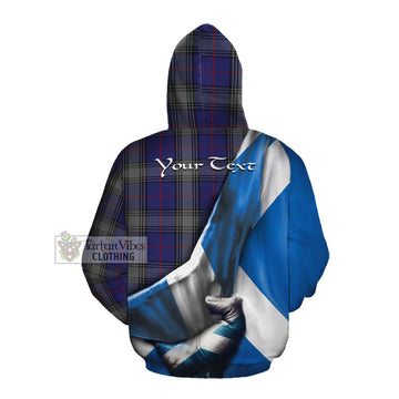 Tartan Vibes Clothing Kinnaird Tartan Cotton Hoodie with Family Crest Scotland Patriotic Style