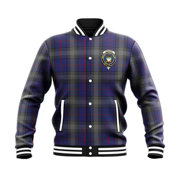 Kinnaird Tartan Baseball Jacket with Family Crest