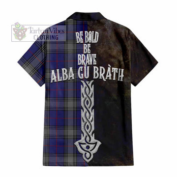 Kinnaird Tartan Family Crest Hawaiian Shirt Alba Gu Brath Be Brave Lion Ancient Style