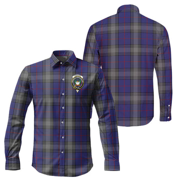 Kinnaird Tartan Long Sleeve Button Up Shirt with Family Crest