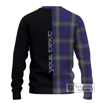 Kinnaird Tartan Knitted Sweater with Family Crest and Half Of Me Style - Tartanvibesclothing Shop
