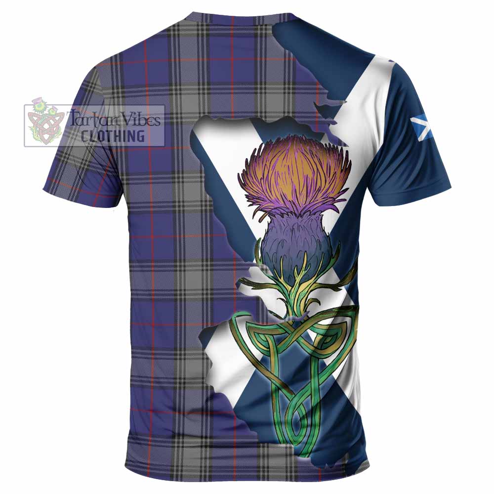 Tartan Vibes Clothing Kinnaird Tartan Family Crest T-Shirt Scottish Thistle Celtic Inspired