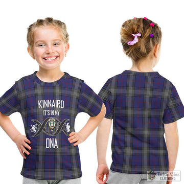 Kinnaird Tartan Kid T-Shirt with Family Crest DNA In Me Style