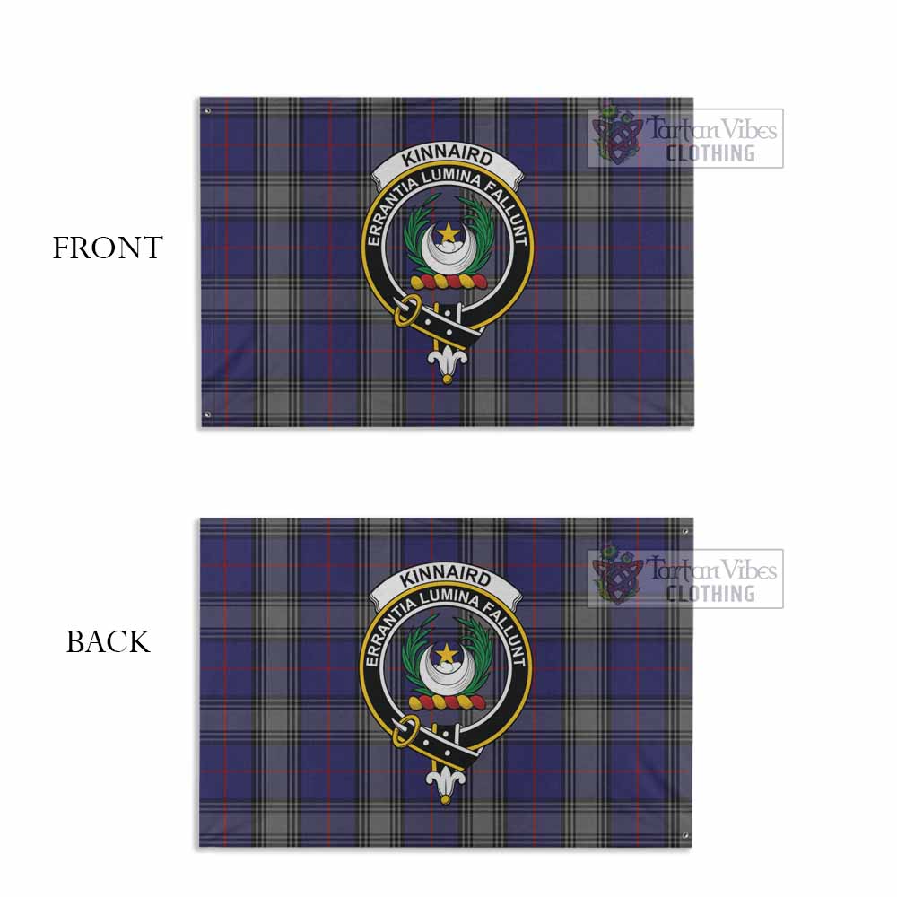 Tartan Vibes Clothing Kinnaird Tartan House Flag with Family Crest
