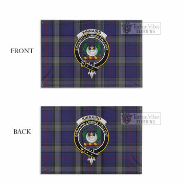 Kinnaird Tartan House Flag with Family Crest