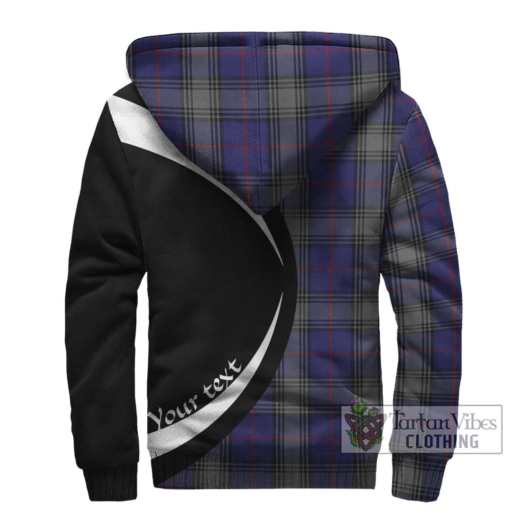 Kinnaird Tartan Sherpa Hoodie with Family Crest Circle Style - Tartan Vibes Clothing