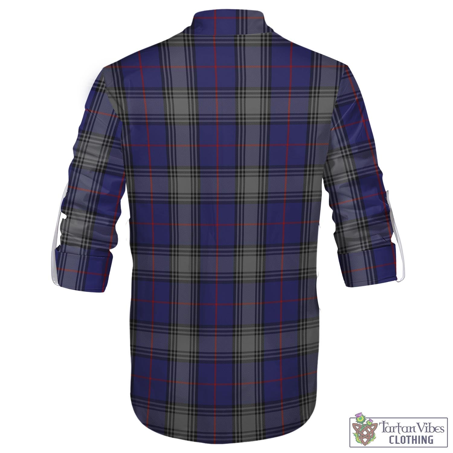 Tartan Vibes Clothing Kinnaird Tartan Men's Scottish Traditional Jacobite Ghillie Kilt Shirt with Family Crest