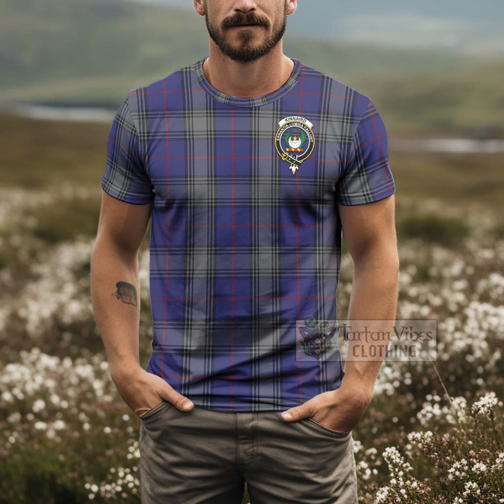 Tartan Vibes Clothing Kinnaird Tartan T-Shirt with Family Crest and Bearded Skull Holding Bottles of Whiskey
