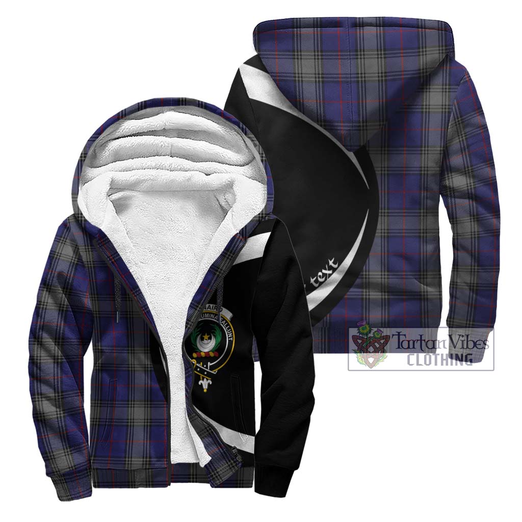 Kinnaird Tartan Sherpa Hoodie with Family Crest Circle Style Unisex - Tartan Vibes Clothing