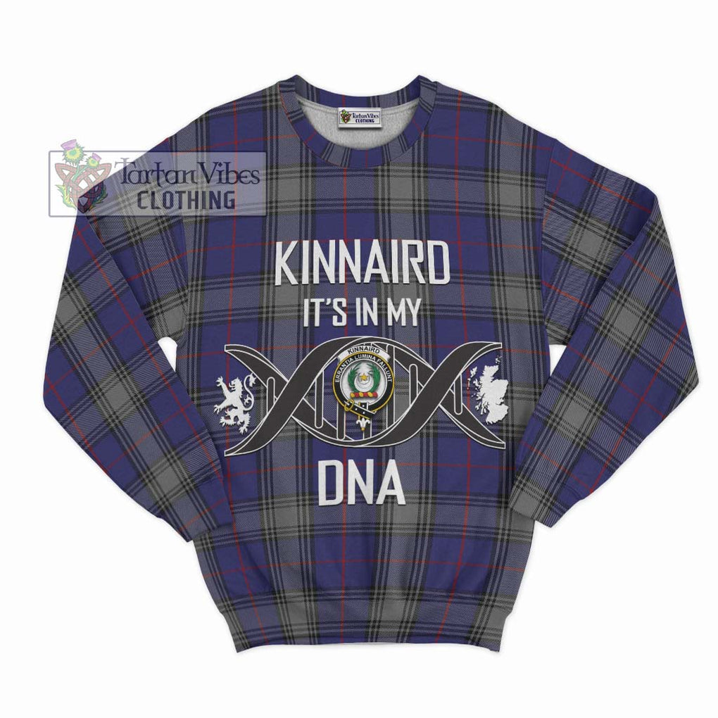 Kinnaird Tartan Sweatshirt with Family Crest DNA In Me Style - Tartanvibesclothing Shop