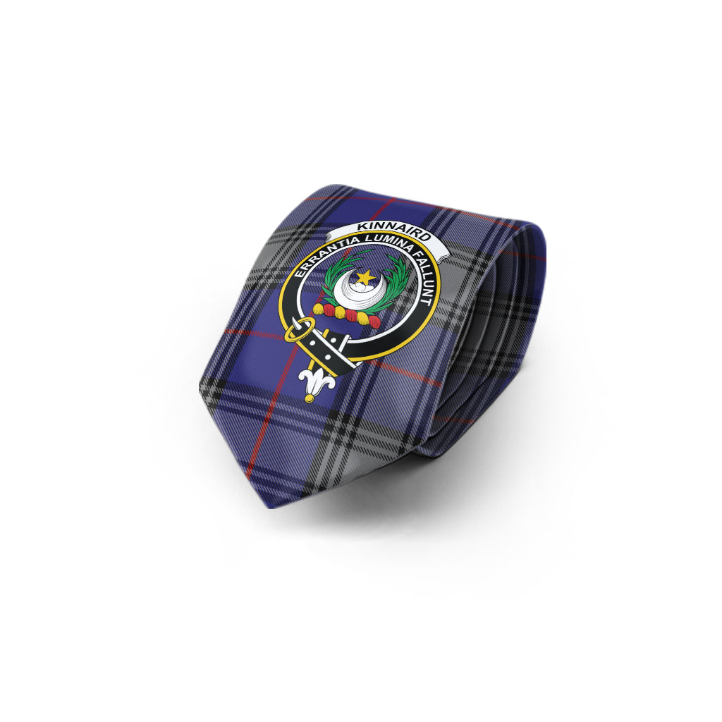 Kinnaird Tartan Classic Necktie with Family Crest - Tartan Vibes Clothing