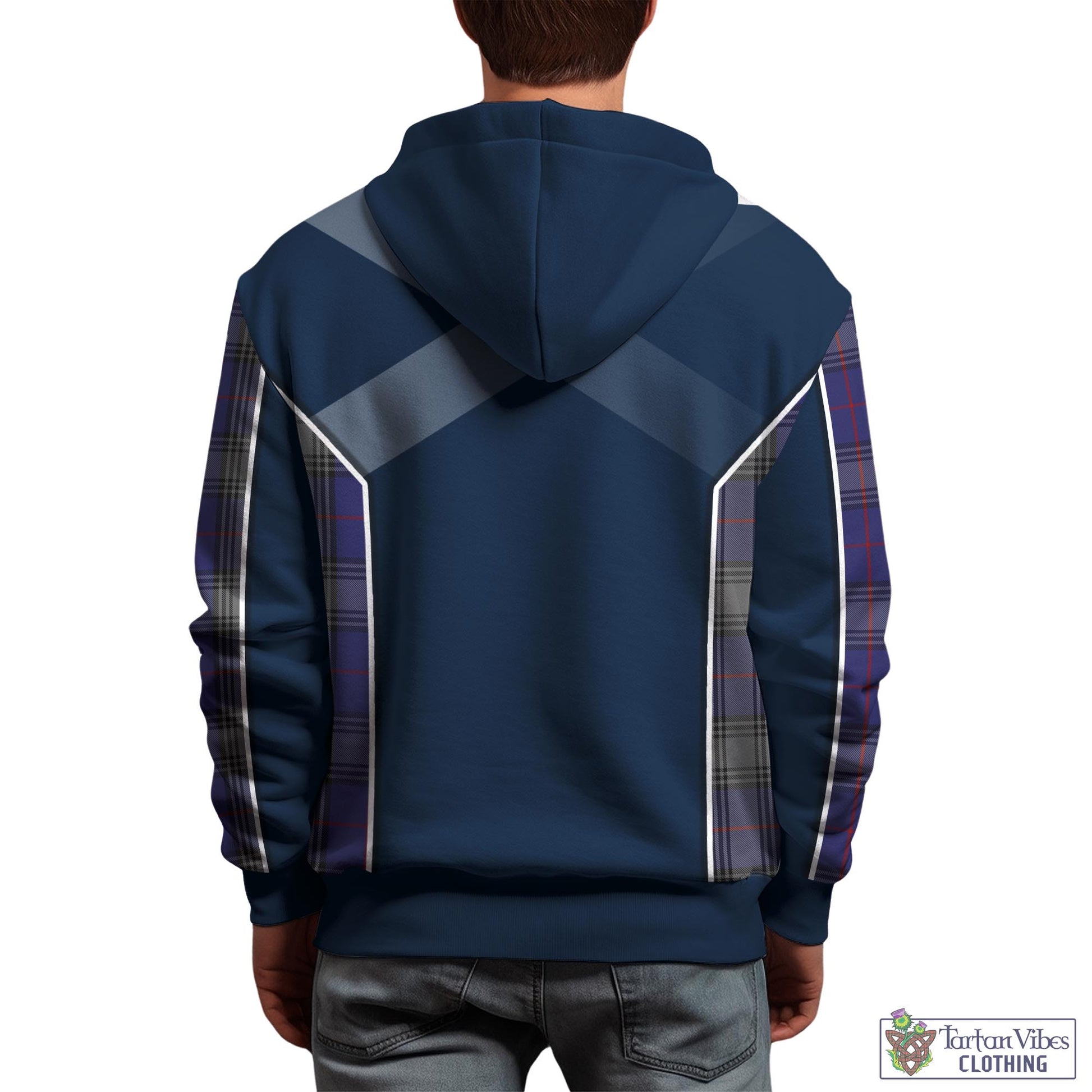 Tartan Vibes Clothing Kinnaird Tartan Hoodie with Family Crest and Lion Rampant Vibes Sport Style