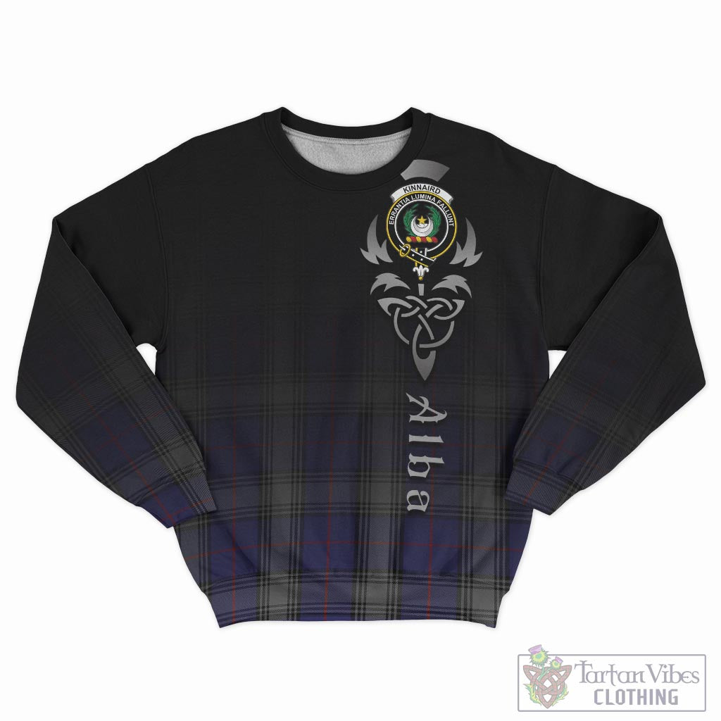 Tartan Vibes Clothing Kinnaird Tartan Sweatshirt Featuring Alba Gu Brath Family Crest Celtic Inspired