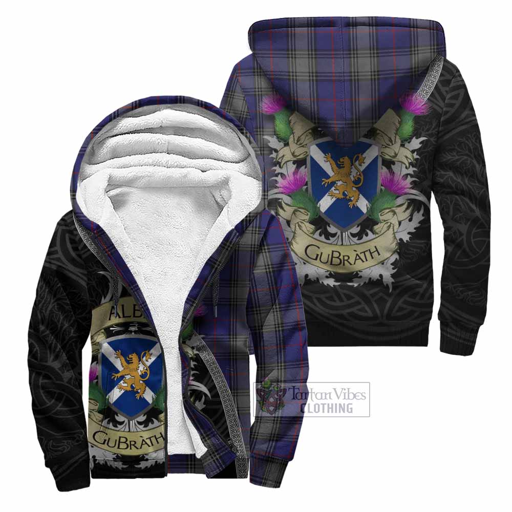 Tartan Vibes Clothing Kinnaird Tartan Family Crest Sherpa Hoodie Lion Rampant Royal Thistle Shield Celtic Inspired