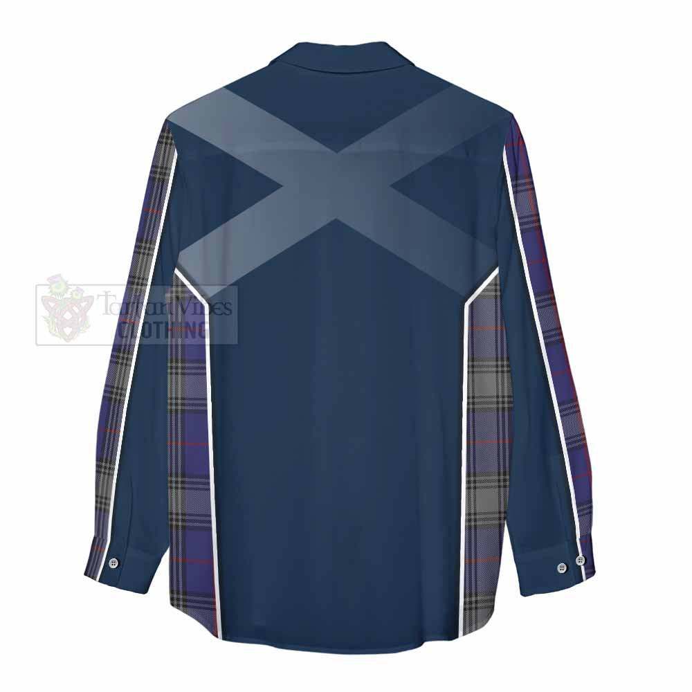 Tartan Vibes Clothing Kinnaird Tartan Women's Casual Shirt with Family Crest and Lion Rampant Vibes Sport Style