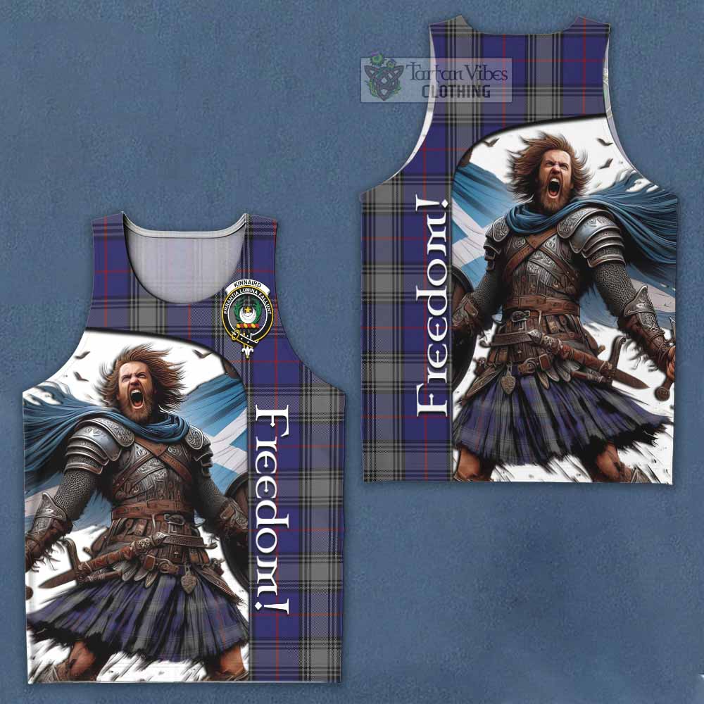 Tartan Vibes Clothing Kinnaird Crest Tartan Men's Tank Top Inspired by the Freedom of Scottish Warrior