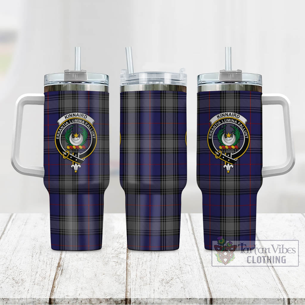 Tartan Vibes Clothing Kinnaird Tartan and Family Crest Tumbler with Handle