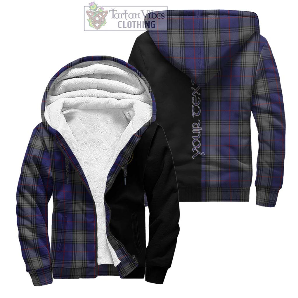 Kinnaird Tartan Sherpa Hoodie with Family Crest and Half Of Me Style Unisex - Tartanvibesclothing Shop