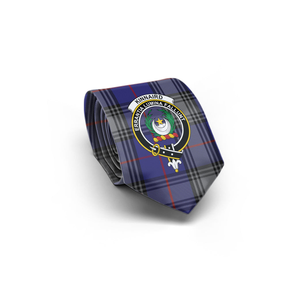 Kinnaird Tartan Classic Necktie with Family Crest - Tartan Vibes Clothing