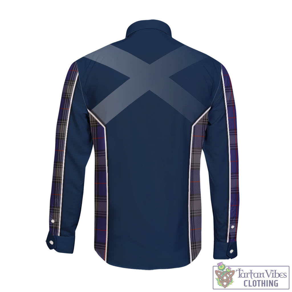 Tartan Vibes Clothing Kinnaird Tartan Long Sleeve Button Up Shirt with Family Crest and Lion Rampant Vibes Sport Style
