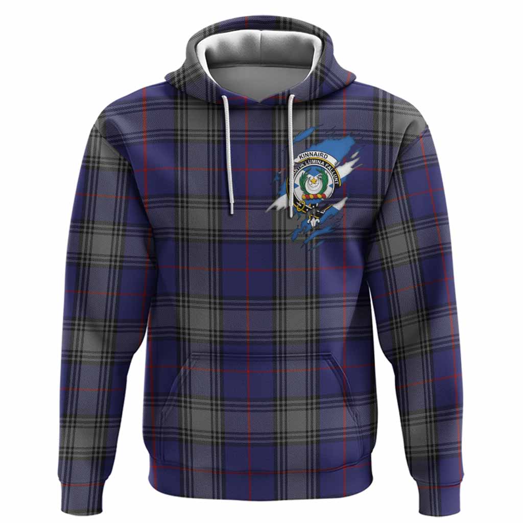 Kinnaird Clan Crest In Me Tartan Hoodie Scotland Flag Style