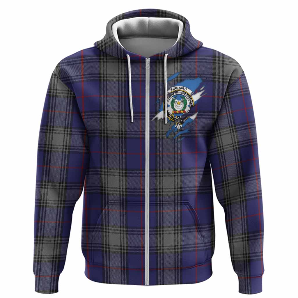 Kinnaird Clan Crest In Me Tartan Hoodie Scotland Flag Style