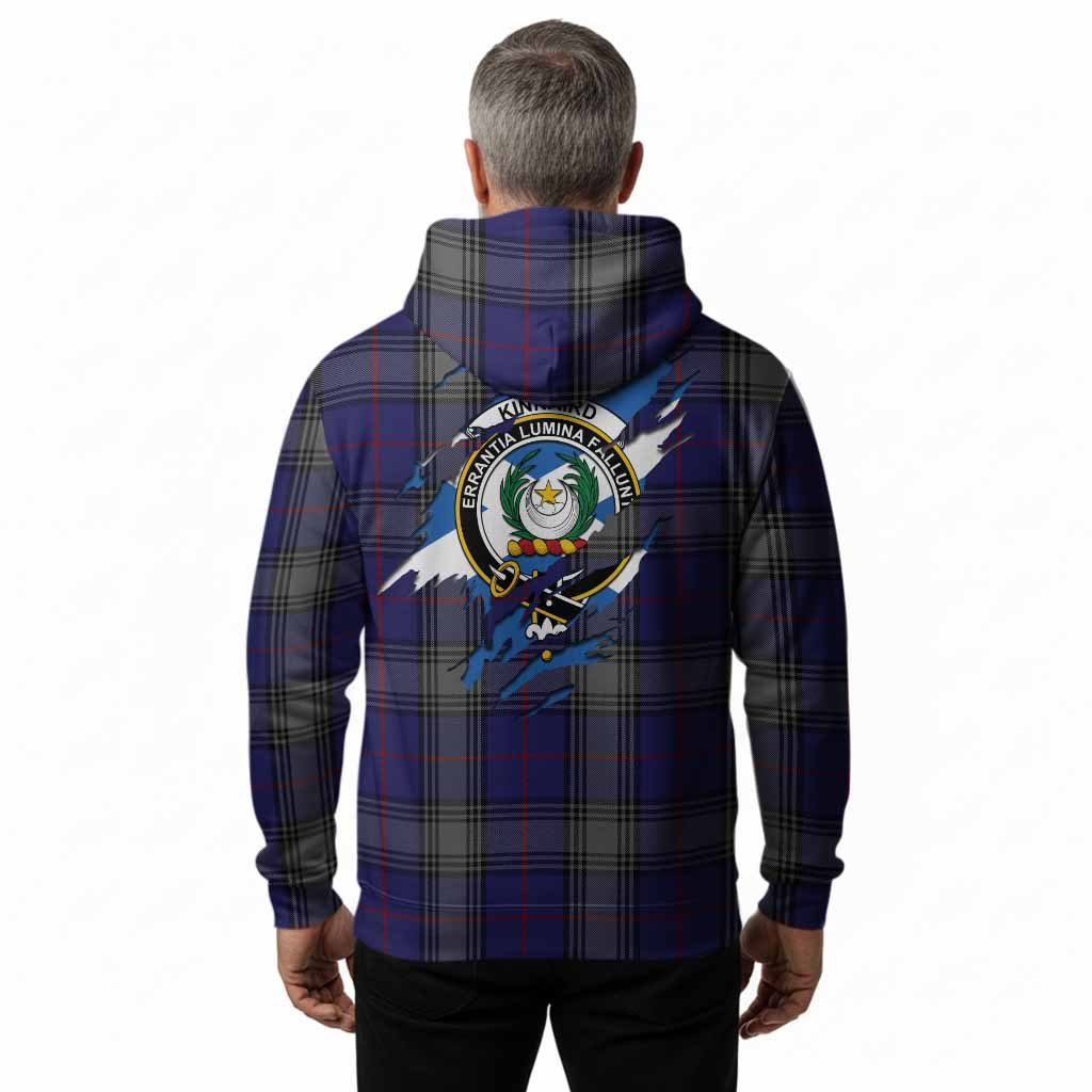 Kinnaird Clan Crest In Me Tartan Hoodie Scotland Flag Style