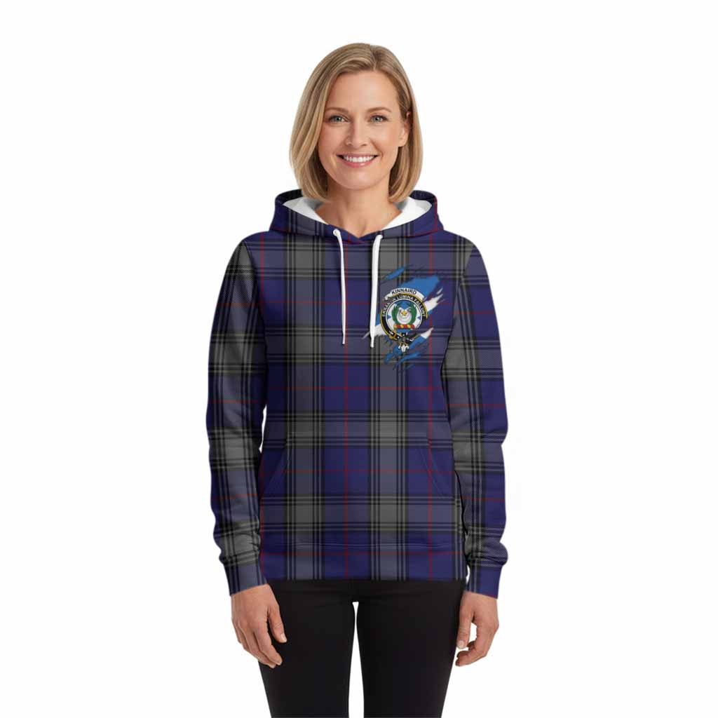 Kinnaird Clan Crest In Me Tartan Hoodie Scotland Flag Style