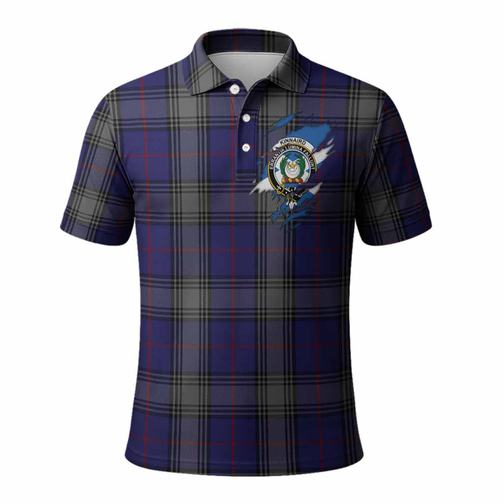 Kinnaird Clan Crest In Me Tartan Polo Shirt Scotland Flag Style