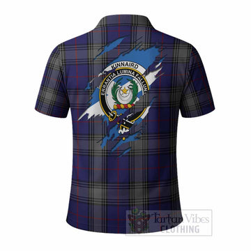 Kinnaird Clan Crest In Me Tartan Polo Shirt Scotland Flag Style