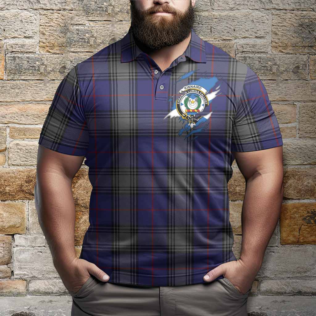 Kinnaird Clan Crest In Me Tartan Polo Shirt Scotland Flag Style