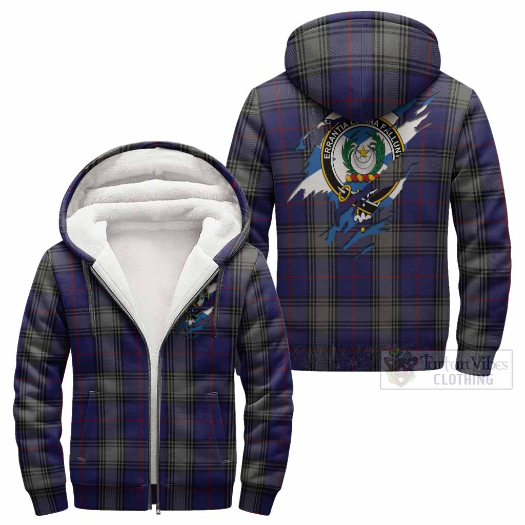 Kinnaird Clan Crest In Me Tartan Sherpa Hoodie Scotland Flag Style