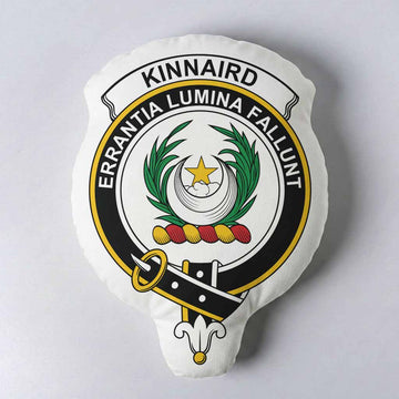 Kinnaird Clan Crest Shaped Throw Pillow, Scottish Clan Badge Decorative Pillow