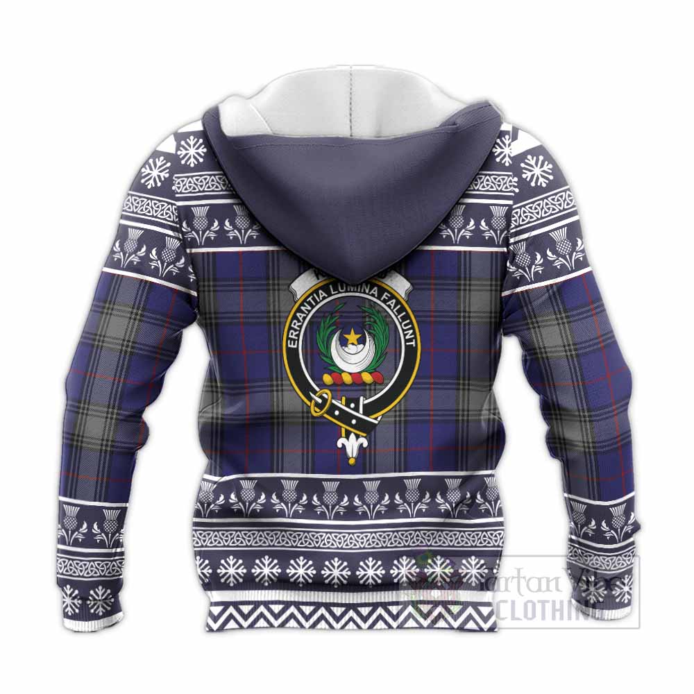 Kinnaird Clan Tartan Christmas Knitted Hoodie with Family Crest - Tartan Vibes Clothing