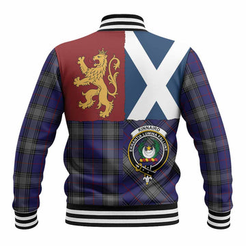 Kinnaird Crest Tartan Baseball Jacket with Lion Rampant Saltire Style